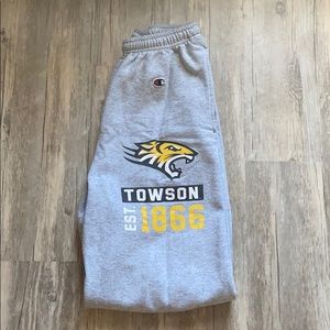Super comfy; Champion Towson University sweatpants